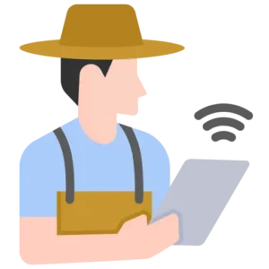 Organic supplier using a tablet – digital access to the eco marketplace